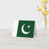 Carte Drapeau pakistanais (Fleur jaune)