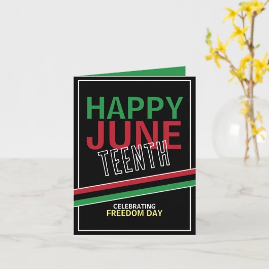 Carte Drapeau panafricain Conception, 12° anniversaire (Fleur jaune)