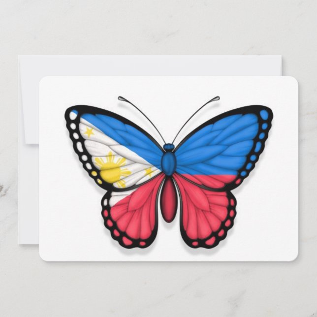 Carte Drapeau papillon philippin (Devant)