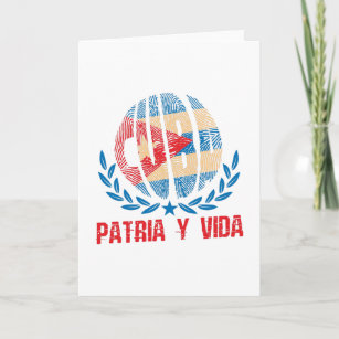 Carte Drapeau Patria Y Vida Cuba Freedom Cuba