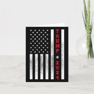 Carte Drapeau Patriotique 4 juillet Trump 2024