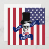 Carte Drapeau patriotique américain (Devant / Derrière)