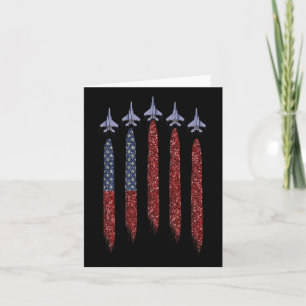 Carte Drapeau patriotique américain 4 juillet Fête de l'