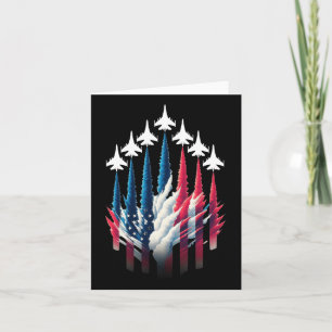 Carte Drapeau Patriotique Blanc Rouge Usa Bleu Fighter 4