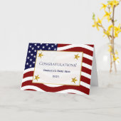 Carte Drapeau patriotique Félicitations Diplôme (Fleur jaune)