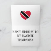 Carte Drapeau patriotique Trinité-et-Tobago (Intérieur)