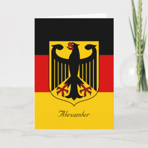 Carte Drapeau personnalisé de l'Allemagne avec armoiries
