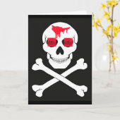 Carte drapeau pirate (Fleur jaune)