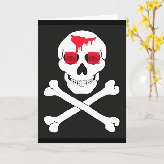Carte drapeau pirate (Fleur jaune)