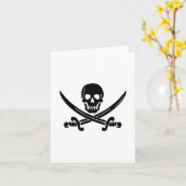 Carte Drapeau pirate (Fleur jaune)