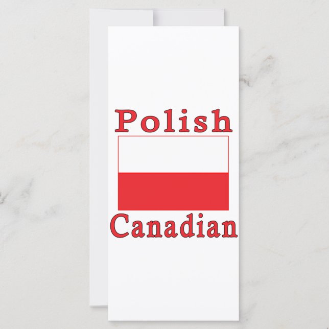 Carte Drapeau polonais Canadien (Devant)