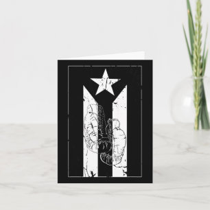 Carte Drapeau Porto Rico Noir Et Blanc Avec Gant De Boxe