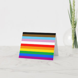 CARTE DRAPEAU PRIDE LGBTQ+ INCLUSIF