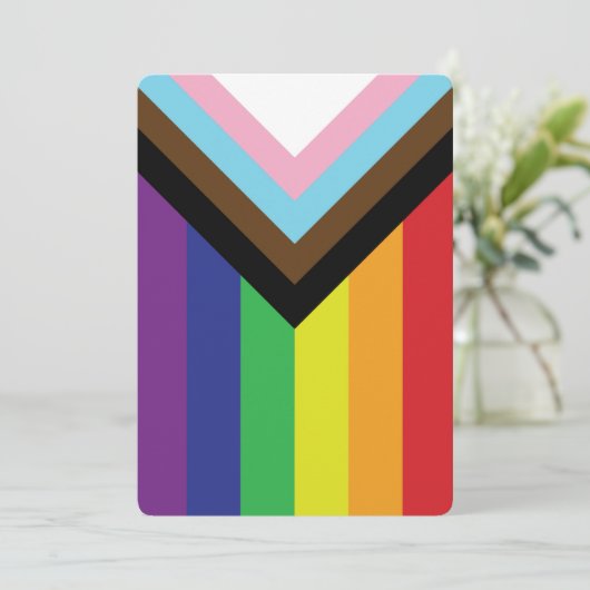 Carte Drapeau progressiste LGBTQIA (Debout devant)