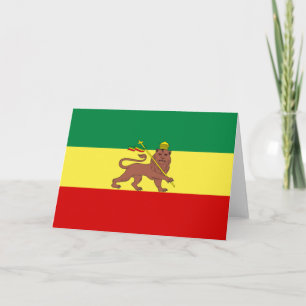 Carte Drapeau rastafarien (Rastafarianisme) (Rasta)