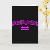 Carte Drapeau rose de Washington Dc pour femmes et fille (Fleur jaune)