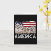 Carte Drapeau Rushmore du 45e Rushmore Mount American (Fleur jaune)