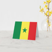 Carte Drapeau sénégalais (Fleur jaune)