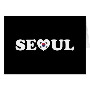 Carte Drapeau Seoul Love Heart Taegeukgi