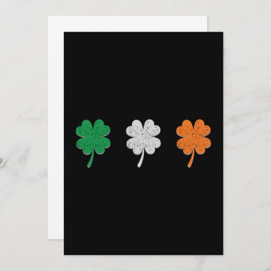Carte Drapeau Shamrock irlandais (Devant / Derrière)