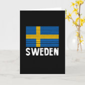 Carte Drapeau Suède (Fleur jaune)