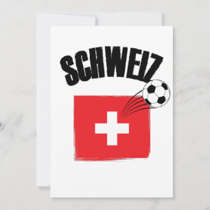 Carte Drapeau suisse de soccer Schweiz Fussball