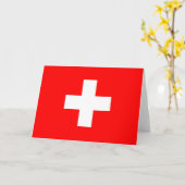 Carte Drapeau suisse (Suisse) (Fleur jaune)