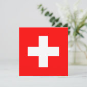 Carte Drapeau suisse (Suisse) (Debout devant)