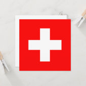 Carte Drapeau suisse (Suisse) (Devant/Arrière en situation)