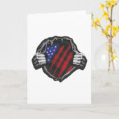 Carte Drapeau superhero USA (Fleur jaune)