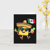 Carte Drapeau Taco Mexique Cinco De Mayo Indépendance me (Fleur jaune)