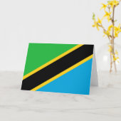 Carte Drapeau tanzanien (Fleur jaune)
