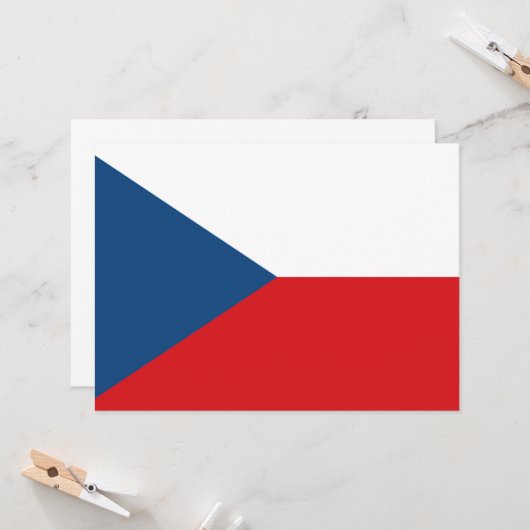 Carte Drapeau tchèque (Devant/Arrière en situation)