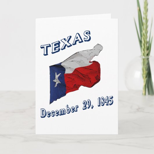 CARTE DRAPEAU TEXAS ET ANNIVERSAIRE (Devant)
