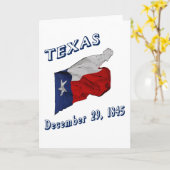 CARTE DRAPEAU TEXAS ET ANNIVERSAIRE (Fleur jaune)