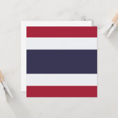 Carte Drapeau thaïlandais (Thaïlande) (Devant/Arrière en situation)