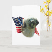 Carte Drapeau tibétain de Terrier (Fleur jaune)