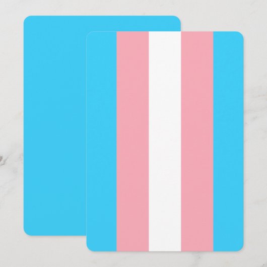 Carte Drapeau Transgenre Personnalisé (Devant / Derrière)