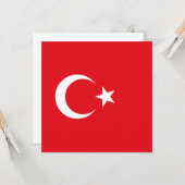 Carte Drapeau turc (Turquie) (Devant/Arrière en situation)