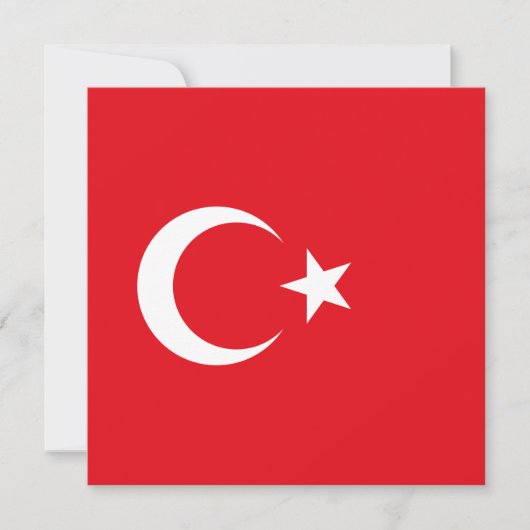 Carte Drapeau turc (Turquie) (Devant)