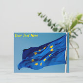 Carte Drapeau UE personnalisable (Debout devant)