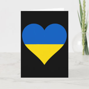 Carte Drapeau Ukraine Cœur Cadeaux Ukraine Amour Ukraine