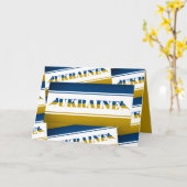 Carte Drapeau Ukraine, Oiseaux Nightingale Nationaux (Fleur jaune)