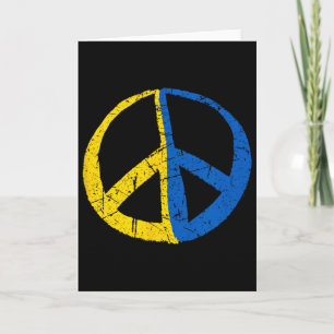 Carte Drapeau Ukraine Signe de Paix Pour Ukraine Hommes