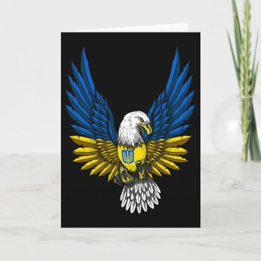 Carte Drapeau Ukraine Ukrainien 1 (Devant)