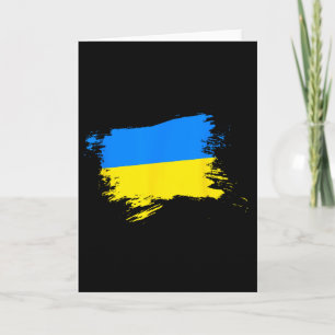 Carte Drapeau ukrainien de soutien Fierté ukrainienne Cœ