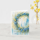 Carte Drapeau ukrainien Inspiré de couronne bleue et jau (Fleur jaune)