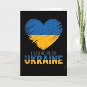 Carte Drapeau ukrainien - Je suis avec le drapeau de l'U