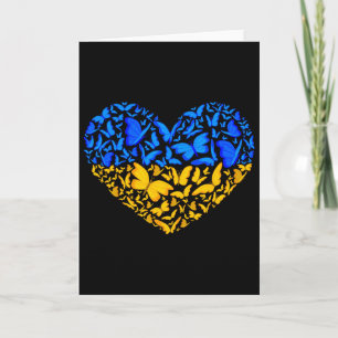 Carte Drapeau ukrainien Paix Drapeau ukrainien Papillon