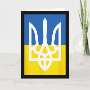 Carte Drapeau ukrainien patrimoine vintage